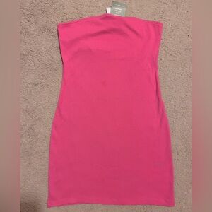 H&M Divided. Pink Ribbed Bandeau Mini dress. 
Size M
